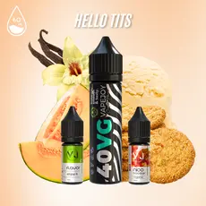 HELLO TITS - внильное мороженное с дыней и печеньем 60мл