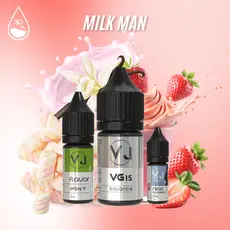 MILK MAN - клубничный молочный коктейль с зефиром  (30мл Salt)