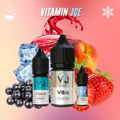 VITAMIN ICE - черная смородина с персиком и клубникой (30мл Salt)