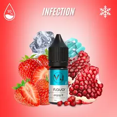 INFECTION - гранат з полуницею, жуйкою та холодом, Об'єм флакону: 10мл, Смак рідини : Фруктовий