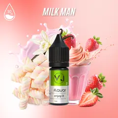 MILK  MAN - полуничний молочний коктейль з зефіром, Об'єм флакону: 10мл, Смак рідини :  Випічка / Десерти