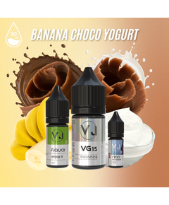 BANANA CHOCO YOGURT - банановый йогурт с шоколадным топпингом (30мл Salt)