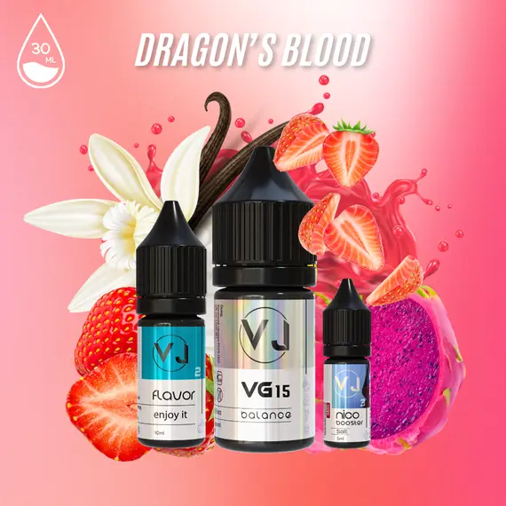 DRAGON`S BLOOD - клубника с драгонфрутом и ванилью (30мл Salt) DRAGON`S BLOOD - клубника с драгонфрутом и ванилью (30мл Salt)