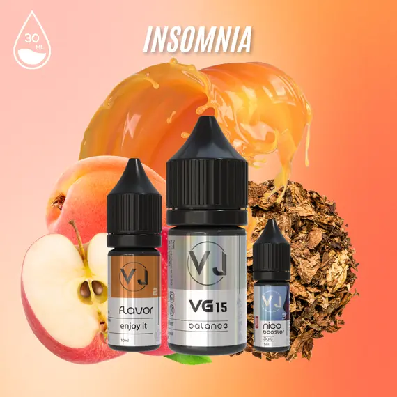 Солевой набор INSOMNIA 30 мл — табачный вкус с абрикосом и яблоком для POD-систем Солевой набор INSOMNIA 30 мл — табачный вкус с абрикосом и яблоком для POD-систем