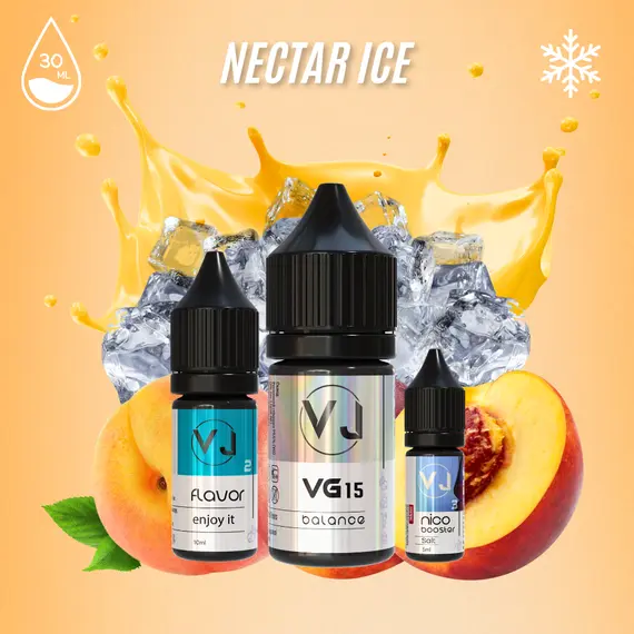 NECTAR ICE - нектарин с персиком и холодом (30мл Salt)