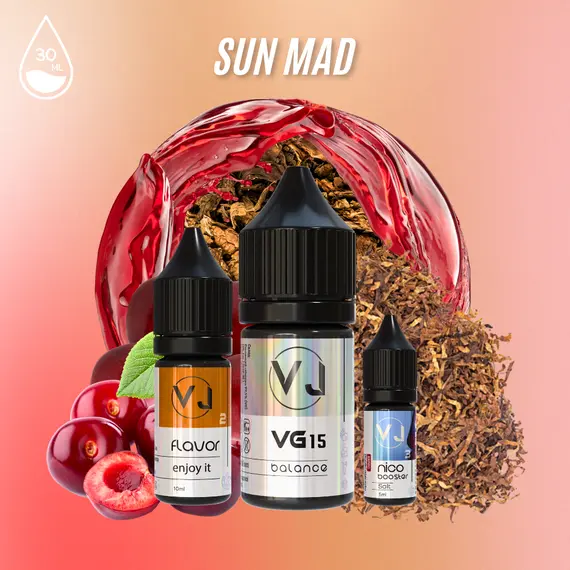Солевой набор SUN MAD 30 мл — табачный вкус с кисло-сладкой вишней для POD-систем Солевой набор SUN MAD 30 мл — табачный вкус с кисло-сладкой вишней для POD-систем