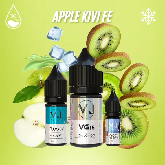 Apple Kivi FE – яблоко с киви и холодом (30мл Salt)