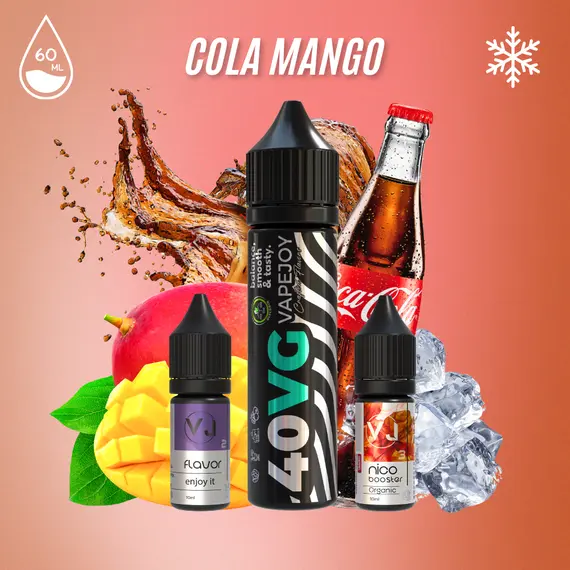 COLA MANGO - рідина для вейпу зі смаком коли з манго (Набір 60мл) COLA MANGO - рідина для вейпу зі смаком коли з манго (Набір 60мл)