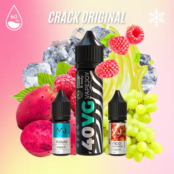 CRACK ORIGINAL - рідина зі смаком виноградного соку, кактуса та малини (Набір 60мл) CRACK ORIGINAL - рідина зі смаком виноградного соку, кактуса та малини (Набір 60мл)