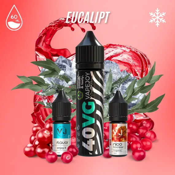 EUCALIPT – рідина для вейпу зі смаком журавлини з червоною смородиною та евкаліптом (Набір 60мл) EUCALIPT – рідина для вейпу зі смаком журавлини з червоною смородиною та евкаліптом (Набір 60мл)