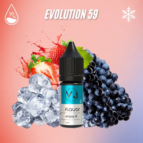 Фруктовий ароматизатор для вейпа - EVOLUTION 59 – полуниця з виноградом, Об'єм флакону: 10мл, Смак рідини : Фруктовий Фруктовий ароматизатор для вейпа - EVOLUTION 59 – полуниця з виноградом, Об'єм флакону: 10мл, Смак рідини : Фруктовий