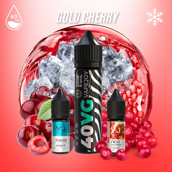 Органічний набір GOLD CHERRY - вишня з журавлиною, гранатом та холодом 60мл