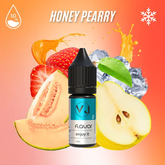 Фруктовий ароматизатор для вейпа - HONEY PEARRY – груша з полуницею та динею, Об'єм флакону: 10мл, Смак рідини : Фруктовий