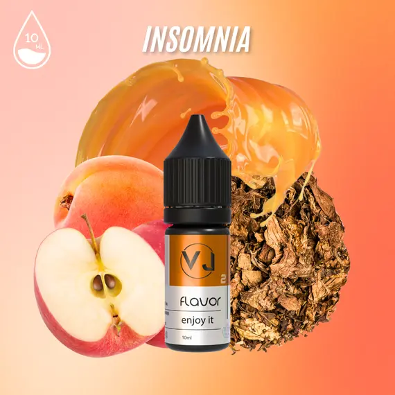 INSOMNIA - табак с абрикосом и яблоком, Объем флакона: 10мл, Вкусы по видам: Табачные INSOMNIA - табак с абрикосом и яблоком, Объем флакона: 10мл, Вкусы по видам: Табачные
