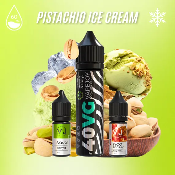 PISTACHIO ICE CREAM - рідина для вейпу зі смаком фісташкового морозива 60мл PISTACHIO ICE CREAM - рідина для вейпу зі смаком фісташкового морозива 60мл