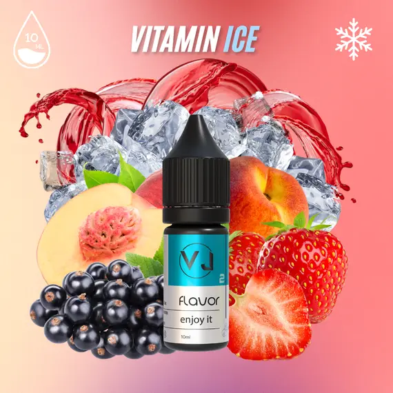 VITAMIN  ICE - полуниця з персиком, чорною смородиною та холодом, Об'єм флакону: 10мл, Смак рідини : Фруктовий VITAMIN  ICE - полуниця з персиком, чорною смородиною та холодом, Об'єм флакону: 10мл, Смак рідини : Фруктовий