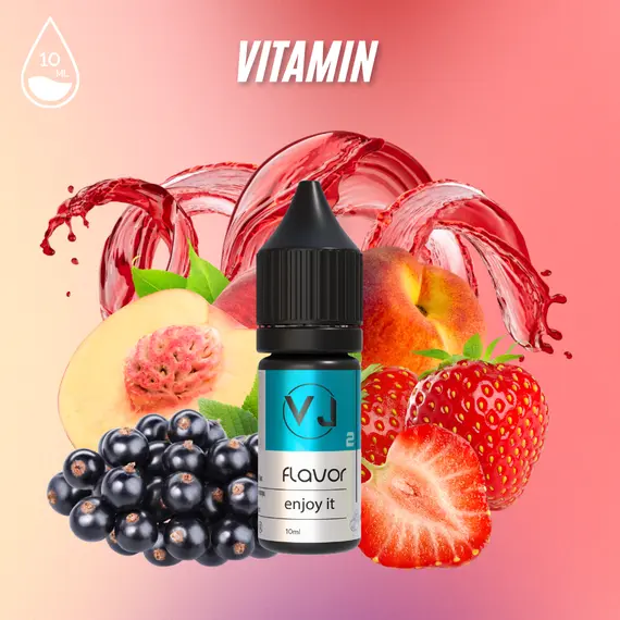 Фруктовий ароматизатор для вейпа - VITAMIN - полуниця з персиком та чорною смородиною