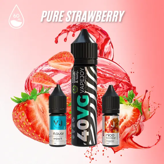 PURE STRAWBERRY - натуральна полуниця 60мл PURE STRAWBERRY - натуральна полуниця 60мл